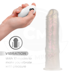 COCK MILLER - DILDO WITH SUCTION CUP, LIGHTS AND VIBRATION WITH REMOTE CONTROL WHITE 19.5 CM - imagine 5