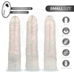 COCK MILLER - DILDO WITH SUCTION CUP, LIGHTS AND VIBRATION WITH REMOTE CONTROL WHITE 19.5 CM - imagine 4