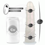 COCK MILLER - DILDO WITH SUCTION CUP, LIGHTS AND VIBRATION WITH REMOTE CONTROL WHITE 20.5 CM - imagine 2