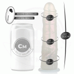 COCK MILLER - DILDO WITH SUCTION CUP, LIGHTS AND VIBRATION WITH REMOTE CONTROL WHITE 19.5 CM - imagine 2