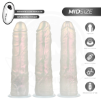COCK MILLER - DILDO WITH SUCTION CUP, LIGHTS AND VIBRATION WITH REMOTE CONTROL WHITE 20.5 CM - imagine 4
