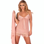 LIVCO CORSETTI FASHION - HYEONA 1710 BABYDOLL + TANGA ROSA S