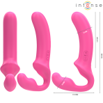INTENSE - AMY DOUBLE VIBRATOR 20 CM PINK REMOTE CONTROL - imagine 3