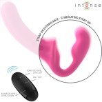 INTENSE - AMY DOUBLE VIBRATOR 20 CM PINK REMOTE CONTROL - imagine 4