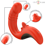 INTENSE - PAULINA VIBRATOR AND STIMULATOR IN U SHAPE RED - imagine 2