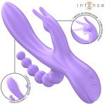 INTENSE - MIKO TRIPLE VIBRATOR RABBIT  STIMULATOR  ANAL 7 VIBRATIONS PURPLE - imagine 2