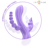 INTENSE - MIKO TRIPLE VIBRATOR RABBIT  STIMULATOR  ANAL 7 VIBRATIONS PURPLE - imagine 4
