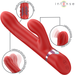 INTENSE - LELE MULTIFUNCTION VIBRATOR ROTATING  OSCILLATION  STIMULATION RED - imagine 2