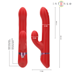 INTENSE - LELE MULTIFUNCTION VIBRATOR ROTATING  OSCILLATION  STIMULATION RED - imagine 3