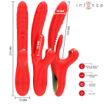 INTENSE - KAROL MULTIFUNCTION VIBRATOR THRUST  STIMULATION  STIMULATING WAVES RED - imagine 4