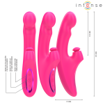 INTENSE - EMI VIBRATOR 13.5 CM MULTIFUNCTION 3 IN 1 10 VIBRATIONS PINK - imagine 3