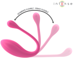 INTENSE - JANICE U VIBRATOR DOUBLE STIMULATION 10 VIBRATIONS PINK REMOTE CONTROL - imagine 5