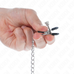 KINK - FLAT CHAIN NIPPLE CLAMPS SILVER 34 CM - imagine 4