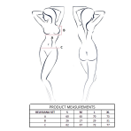 PASSION - BELISSANA BRA + THONG SET BLACK L/XL - imagine 4