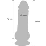 GET REAL - DELUXE REALISTIC PENIS WITH TESTICLES EXTRA THICK 20 CM - imagine 4