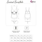 LIVCO CORSETTI FASHION - SENSUAL SNOWFLAKE LC 90603 CHRISTMAS CHEMISE + THONG + HEADBAND S/M - imagine 5
