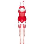 LIVCO CORSETTI FASHION - LIMPID SNOWFLAKES LC 90604 BODY + STOCKINGS + CHRISTMAS HEADBAND S/M - imagine 3