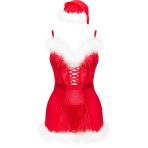LIVCO CORSETTI FASHION - AGETHE LC 90607 CHEMISE + THONG + CHRISTMAS HAT L/XL - imagine 4