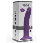 GET REAL - REALISTIC SILICONE VIBRATING DILDO PURPLE 19.5 CM - imagine 4