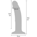 GET REAL - REALISTIC SILICONE VIBRATING DILDO CLEAR 19.5 CM - imagine 3