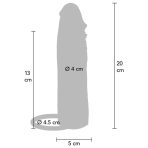 GET REAL - HYDRATED SKIN SILICONE VIBRATING PENIS SLEEVE CARAMEL 20 CM - imagine 4
