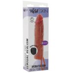 GET REAL - HYDRATED SKIN SILICONE VIBRATING PENIS SLEEVE CARAMEL 20 CM - imagine 5