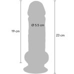 GET REAL - DELUXE REALISTIC PENIS WITH TESTICLES EXTRA THICK 23 CM - imagine 4