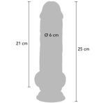 GET REAL - DELUXE REALISTIC PENIS WITH TESTICLES EXTRA THICK 25 CM - imagine 4