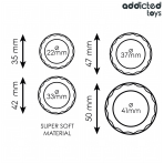 ADDICTED TOYS - TEXTURED COCK RING SET 4 SIZES - imagine 5