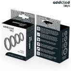 ADDICTED TOYS - TEXTURED COCK RING SET 4 SIZES - imagine 3