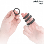 ADDICTED TOYS - TEXTURED COCK RING SET 4 SIZES - imagine 2