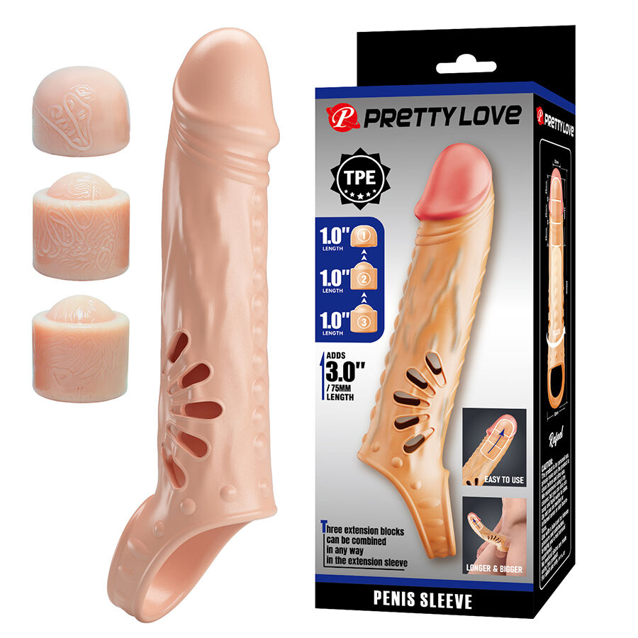 PRETTY LOVE - PENIS SLEEVE WITH EXTENDERS