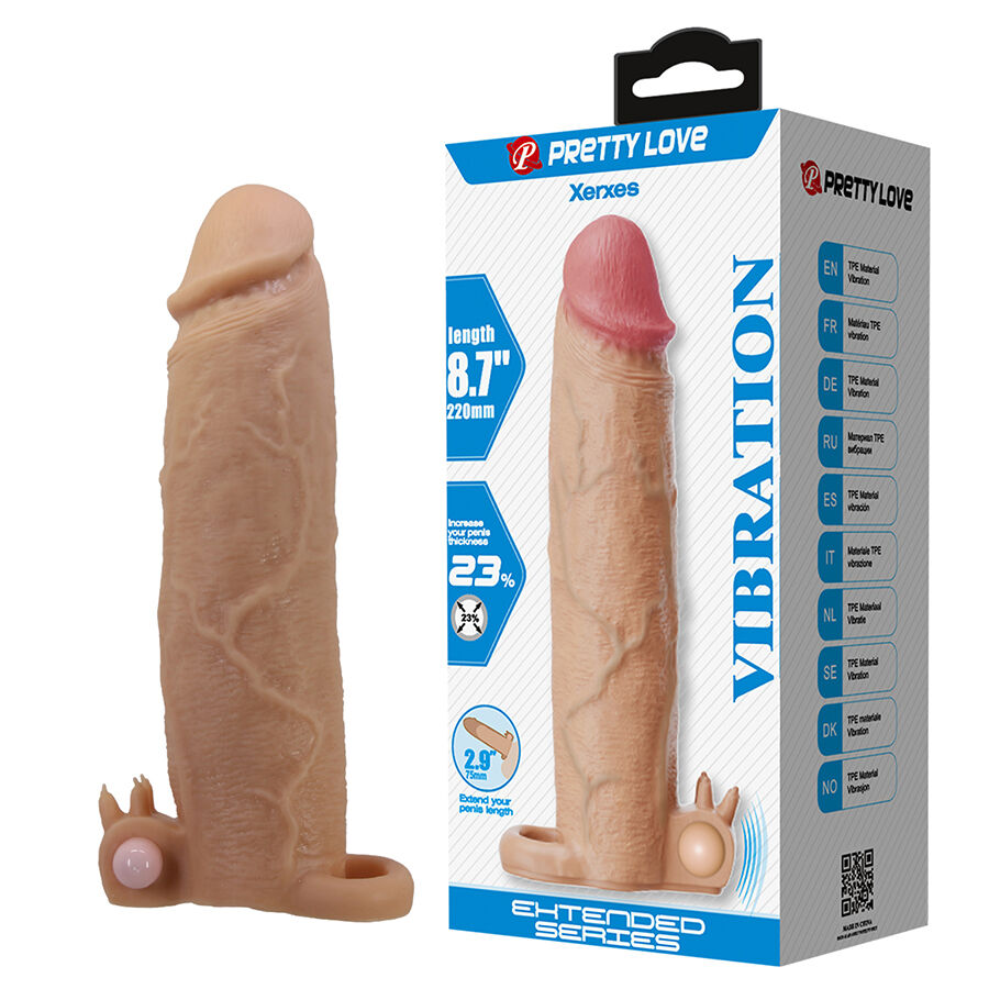 img_220516_c05f0c1bd14725680cb5dc44532c267c_1.jpg PRETTY LOVE - XERXES PENIS SLEEVE WITH CLITORAL STIMULATOR AND VIBRATION - imagine 1