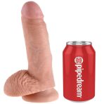 KING COCK - 7 DILDO FLESH WITH BALLS 17.8 CM - imagine 3