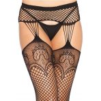LEG AVENUE - NET STOCKINGS WITH GARTER LINES - imagine 2