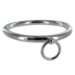 METAL HARD - BDSM NECKLACE WITH RING 10CM - imagine 2