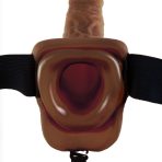 FETISH FANTASY SERIES - SERIES 9 HOLLOW STRAP-ON WITH BALLS 22.9CM BROWN - imagine 5