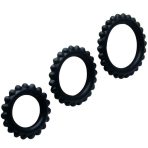 BAILE - TITAN SET 3PCS COCK RING BLACK 2.8 + 2.4 + 1.9 CM - imagine 3
