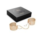 BIJOUX - DÉSIR MÉTALLIQUE GOLDEN METAL MESH HANDCUFFS - imagine 4