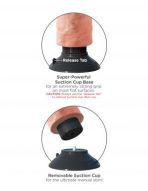 KING COCK - 20.32 CM VIBRATING COCK FLESH - imagine 5
