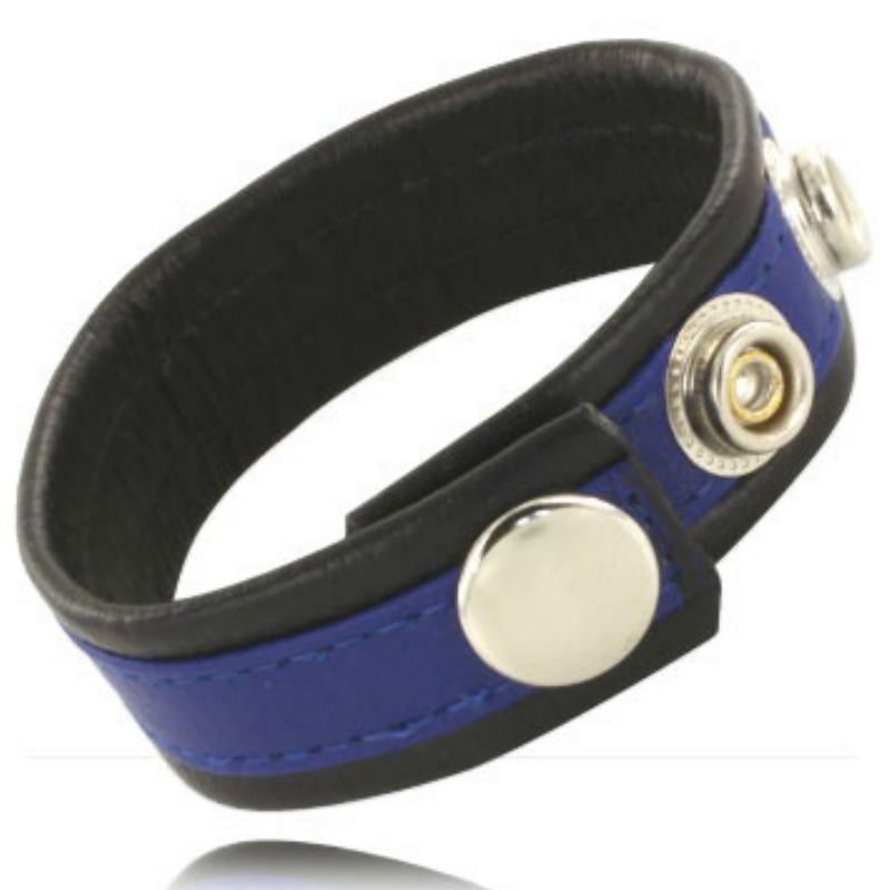 img_50511_1e645f9042e3a10a3ca4f8b2af48e4d4_1.jpg LEATHER BODY - ADJUSTABLE LEATHER STRAP FOR PENIS BLUE-BLACK - imagine 1