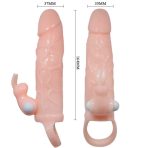 BAILE - BRAVE MAN PENIS COVER WITH RABBIT AND DOUBLE ENGINE FLESH 16.5 CM - imagine 4