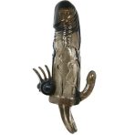 BAILE - BRAVE MAN PENIS COVER WITH CLIT AND ANAL STIMULATION DOUBLE BULLET BLACK 16.5 CM - imagine 3