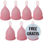 NINA KIKÍ - MENSTRUAL CUP PINK SIZE L 6 + 1 FREE - imagine 4