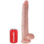 KING COCK - DILDO WITH BALLS 35.6 CM FLESH - imagine 3