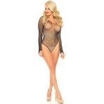 LEG AVENUE - BODY REJILLA CRISTALIZADA VERDE - imagine 3