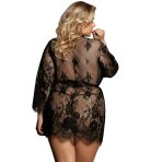 SUBBLIME - QUEEN PLUS LACE PEIGNOIR FLARED SLEEVES - imagine 2