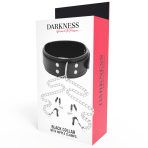 DARKNESS - COLLAR WITH NIPPLE CLAMPS BLACK - imagine 4