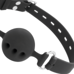 DARKNESS - BLACK BREATHABLE SILICONE GAG - imagine 3