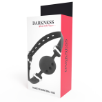 DARKNESS - BLACK BREATHABLE SILICONE GAG - imagine 4